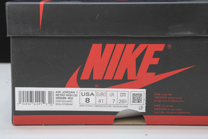 Air Jordan 1 Retro High OG Hyper Royal  555088-402