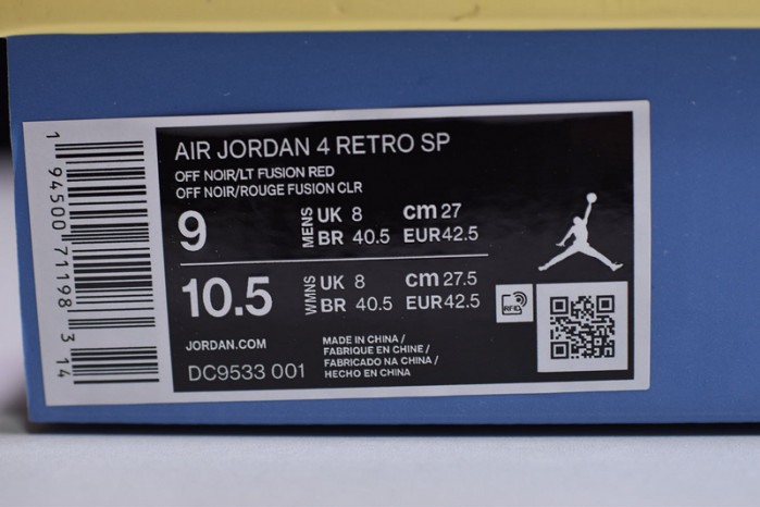 AIR Jordan 4 Retro Union Off Noir DC9533-001