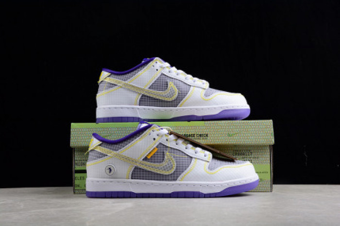 UNION LA X NIKE DUNK LOW COURT PURPLE WHITE GREY YELLOW DJ9649-500