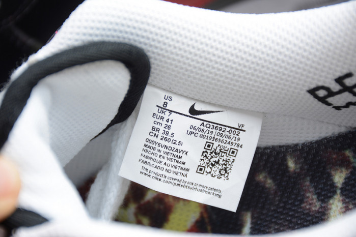 PEACEMINUSONE X Nike Air Force1 GD Black Red AQ3692-002