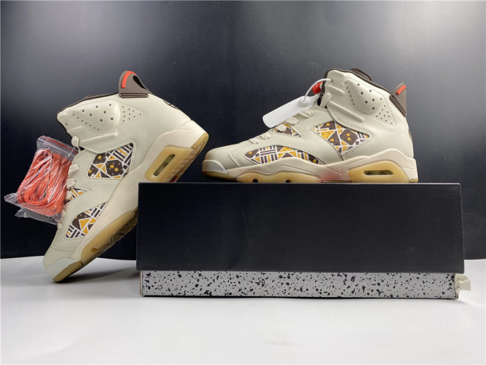 Air Jordan 6 Retro Quai54 Sail Brown (2020) CZ4152-100
