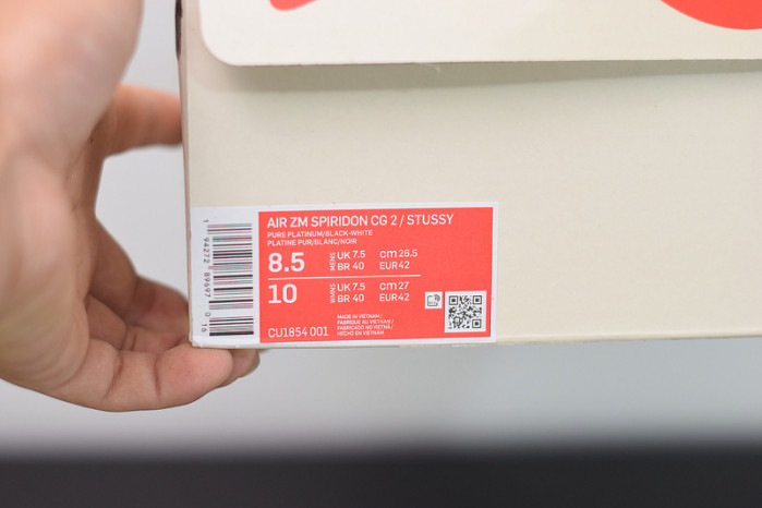 Nike Air Zoom Spiridon Cage 2 Stussy Pure Platinum CU1854 001