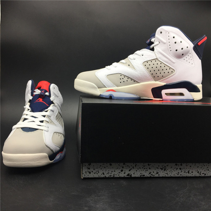 AIR JORDAN 6 RETRO TINKER WHITE/INFRARED 23-NEUTRAL GREY-SAIL 384664-104
